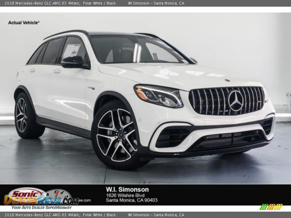 2018 Mercedes-Benz GLC AMG 63 4Matic Polar White / Black Photo #1