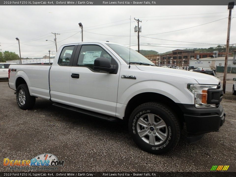 2019 Ford F150 XL SuperCab 4x4 Oxford White / Earth Gray Photo #9