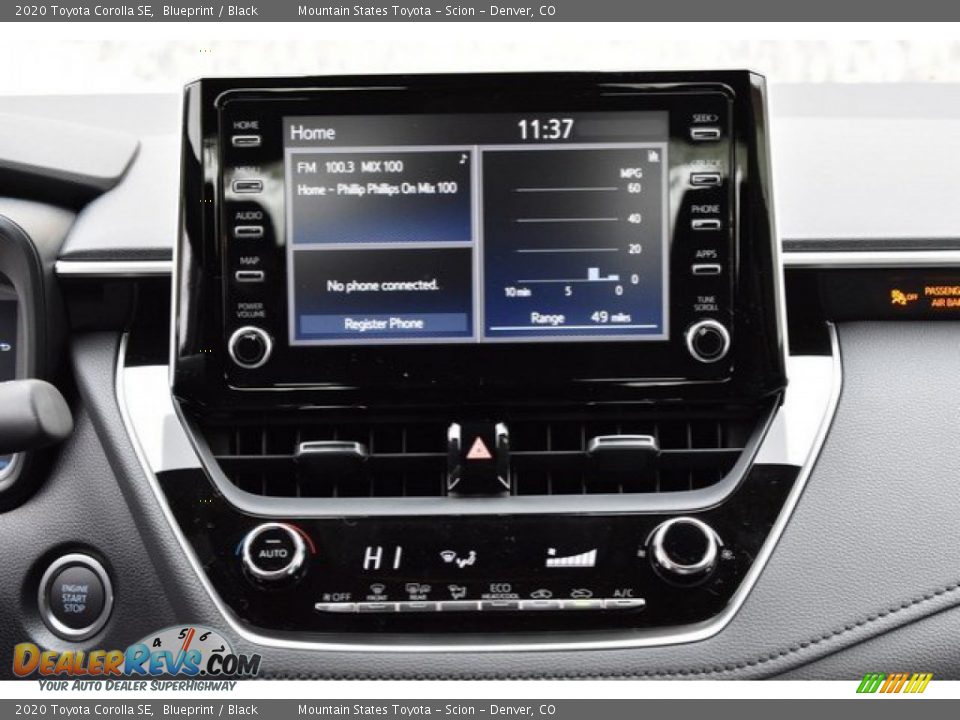 2020 Toyota Corolla SE Blueprint / Black Photo #9