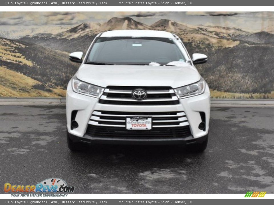 2019 Toyota Highlander LE AWD Blizzard Pearl White / Black Photo #2