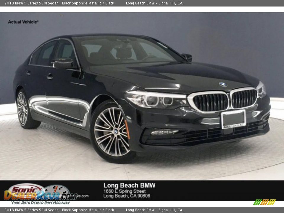 2018 BMW 5 Series 530i Sedan Black Sapphire Metallic / Black Photo #1