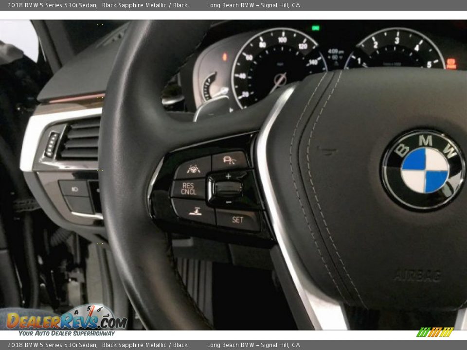 2018 BMW 5 Series 530i Sedan Black Sapphire Metallic / Black Photo #14