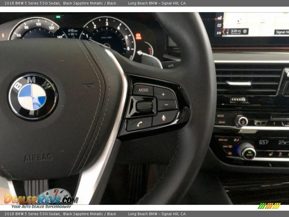 2018 BMW 5 Series 530i Sedan Black Sapphire Metallic / Black Photo #15