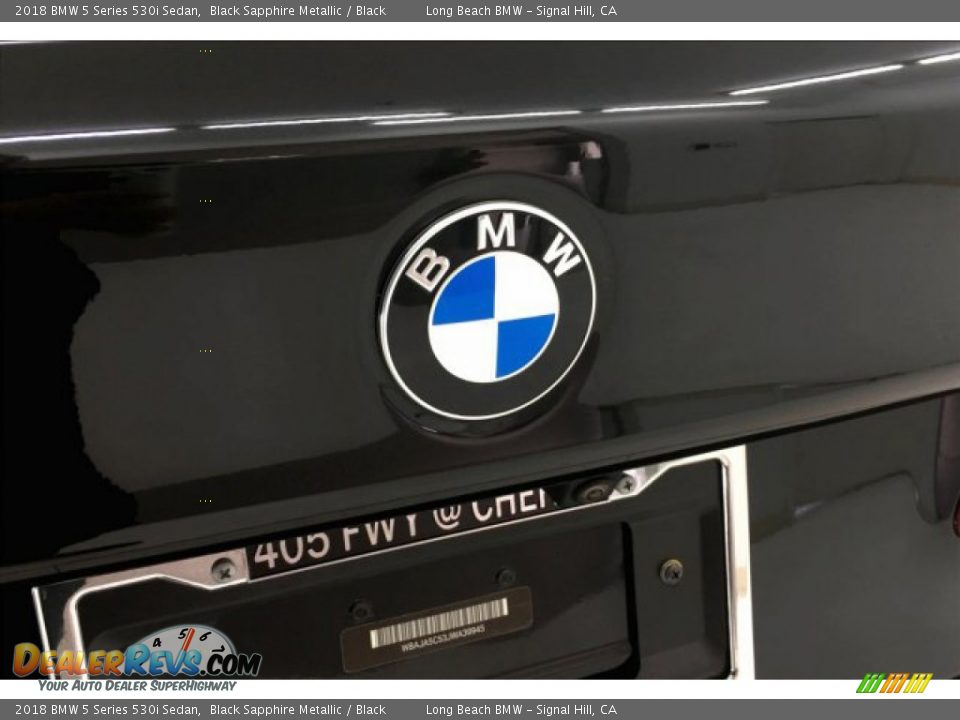 2018 BMW 5 Series 530i Sedan Black Sapphire Metallic / Black Photo #23