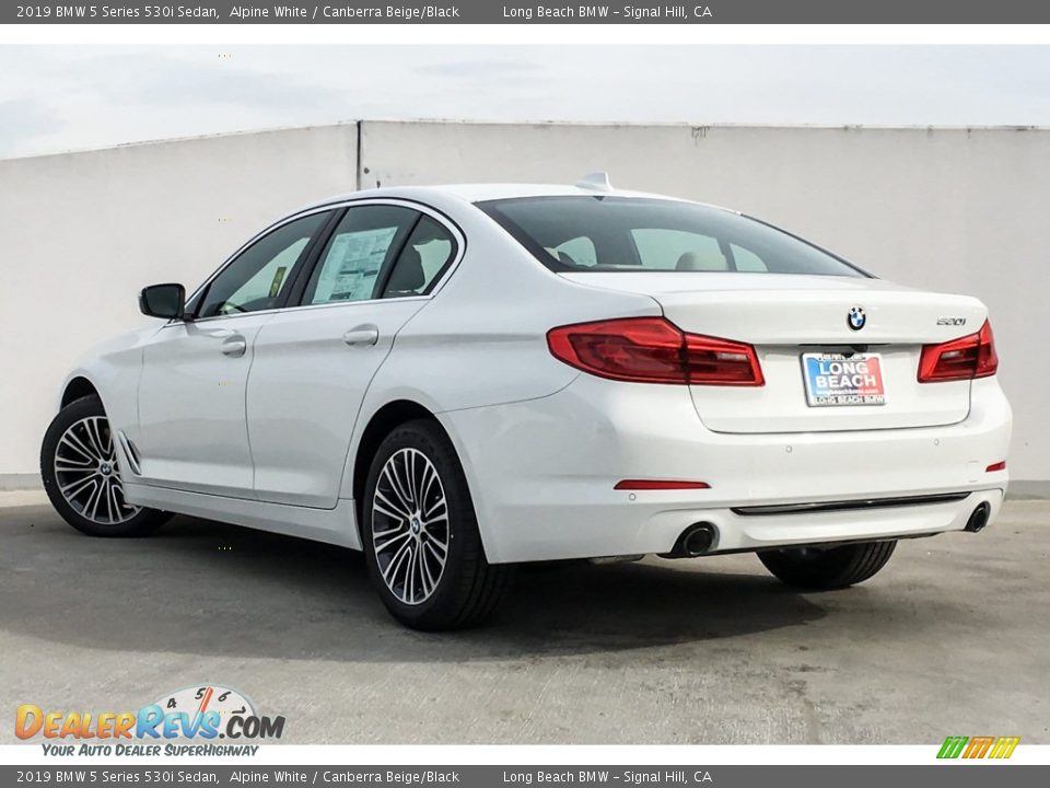 2019 BMW 5 Series 530i Sedan Alpine White / Canberra Beige/Black Photo #2