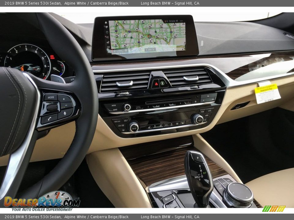 2019 BMW 5 Series 530i Sedan Alpine White / Canberra Beige/Black Photo #6