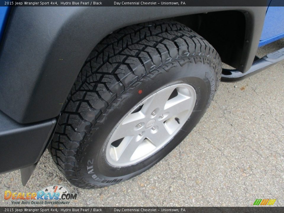 2015 Jeep Wrangler Sport 4x4 Hydro Blue Pearl / Black Photo #12
