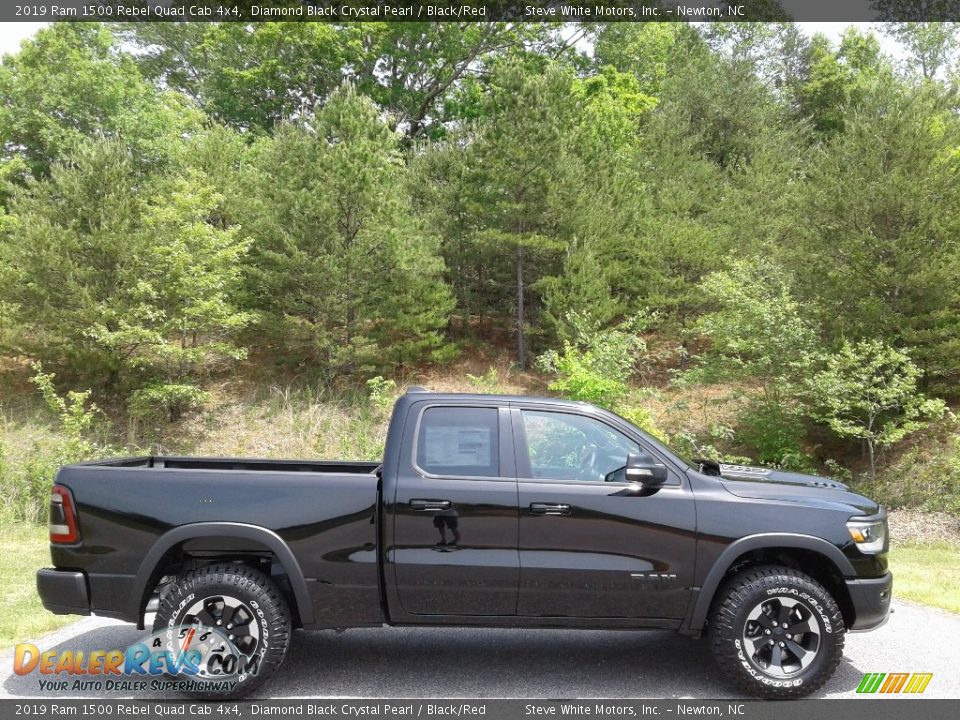 Diamond Black Crystal Pearl 2019 Ram 1500 Rebel Quad Cab 4x4 Photo #5