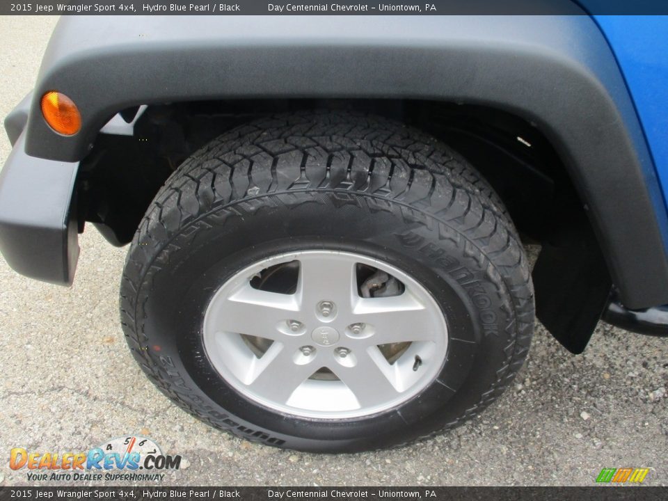2015 Jeep Wrangler Sport 4x4 Hydro Blue Pearl / Black Photo #17