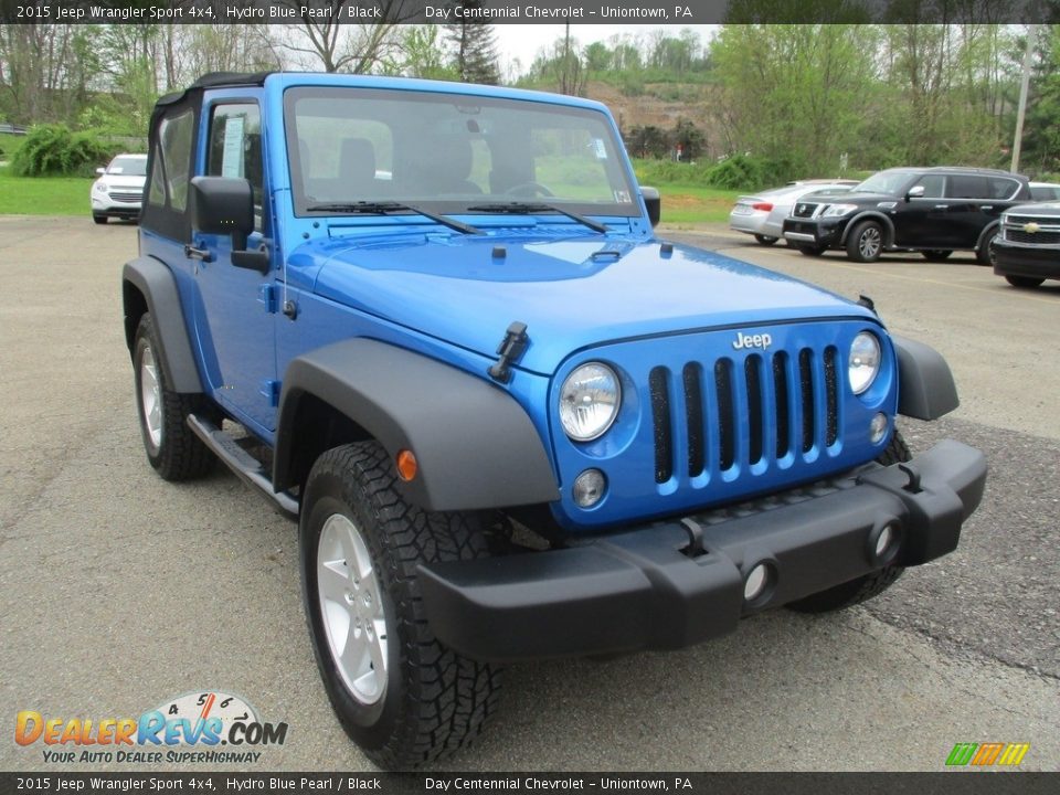 2015 Jeep Wrangler Sport 4x4 Hydro Blue Pearl / Black Photo #18