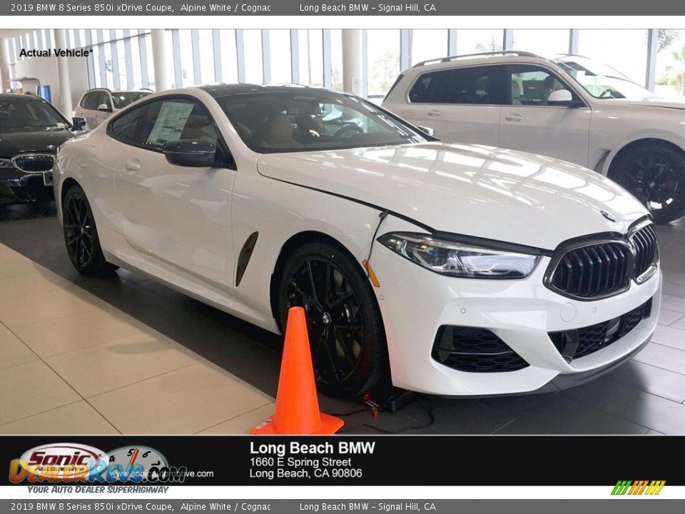 2019 BMW 8 Series 850i xDrive Coupe Alpine White / Cognac Photo #1