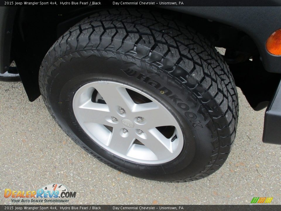 2015 Jeep Wrangler Sport 4x4 Hydro Blue Pearl / Black Photo #19