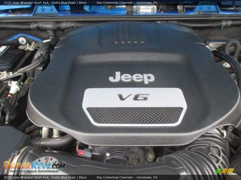 2015 Jeep Wrangler Sport 4x4 Hydro Blue Pearl / Black Photo #20