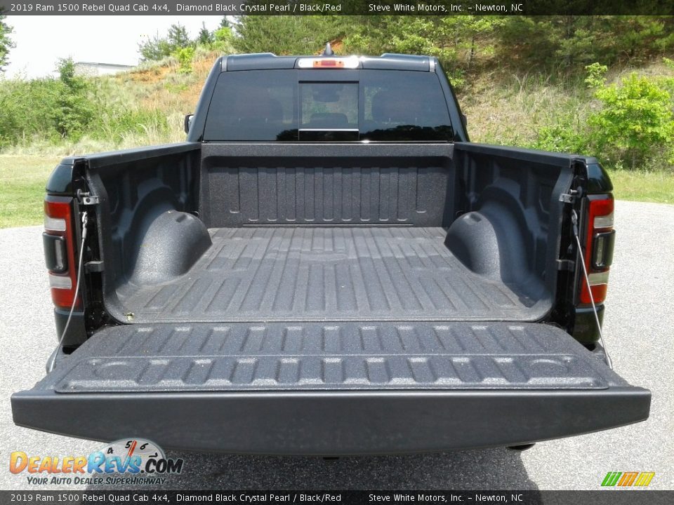 2019 Ram 1500 Rebel Quad Cab 4x4 Diamond Black Crystal Pearl / Black/Red Photo #12