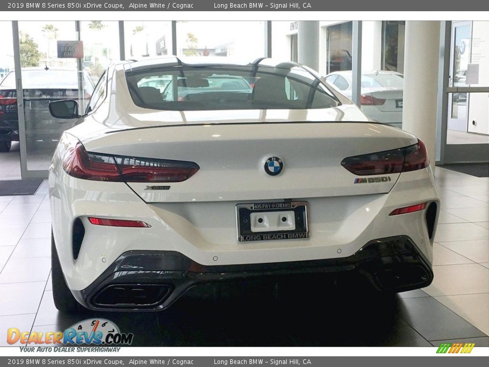 2019 BMW 8 Series 850i xDrive Coupe Alpine White / Cognac Photo #4