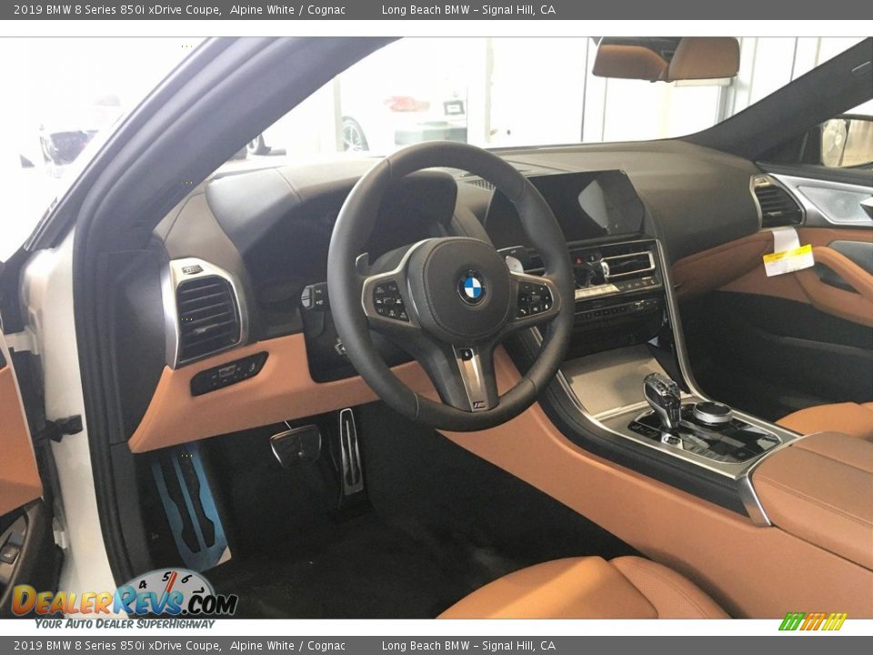 2019 BMW 8 Series 850i xDrive Coupe Alpine White / Cognac Photo #6