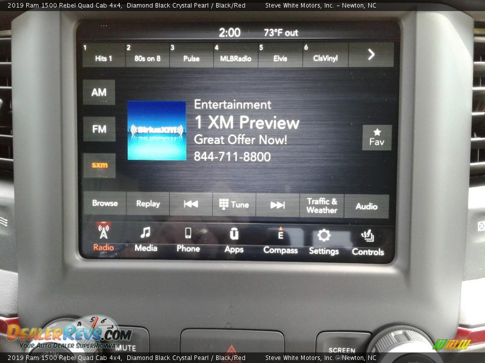 2019 Ram 1500 Rebel Quad Cab 4x4 Diamond Black Crystal Pearl / Black/Red Photo #21