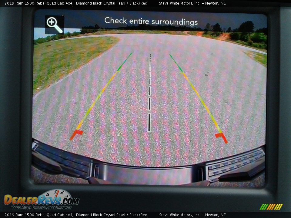 2019 Ram 1500 Rebel Quad Cab 4x4 Diamond Black Crystal Pearl / Black/Red Photo #22