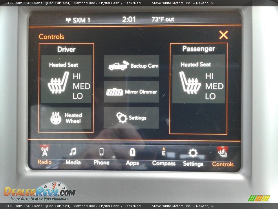 2019 Ram 1500 Rebel Quad Cab 4x4 Diamond Black Crystal Pearl / Black/Red Photo #23