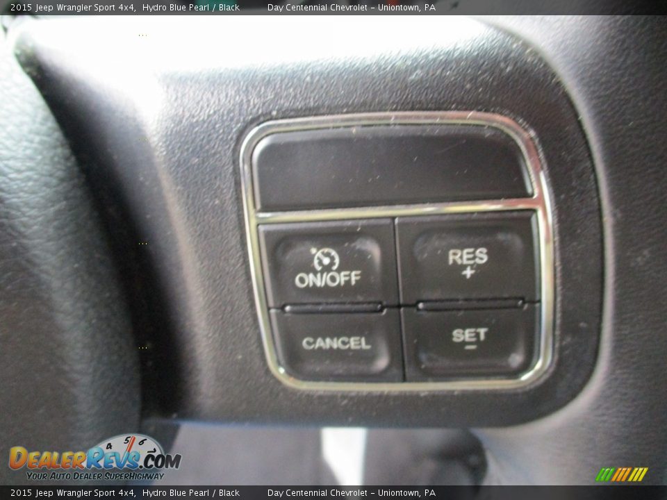 2015 Jeep Wrangler Sport 4x4 Hydro Blue Pearl / Black Photo #34