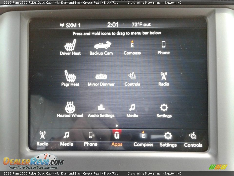 2019 Ram 1500 Rebel Quad Cab 4x4 Diamond Black Crystal Pearl / Black/Red Photo #24