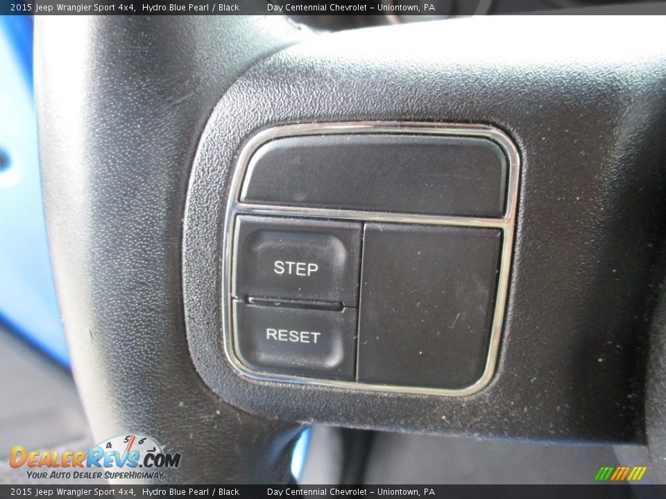 2015 Jeep Wrangler Sport 4x4 Hydro Blue Pearl / Black Photo #35