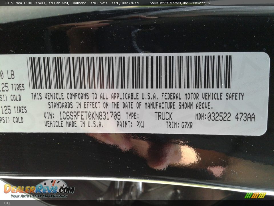 Ram Color Code PXJ Diamond Black Crystal Pearl