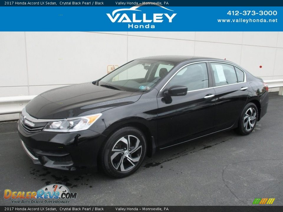 2017 Honda Accord LX Sedan Crystal Black Pearl / Black Photo #1