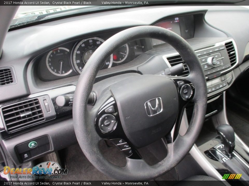 2017 Honda Accord LX Sedan Crystal Black Pearl / Black Photo #12