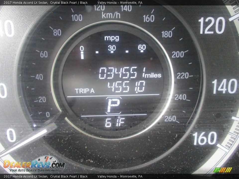 2017 Honda Accord LX Sedan Crystal Black Pearl / Black Photo #20