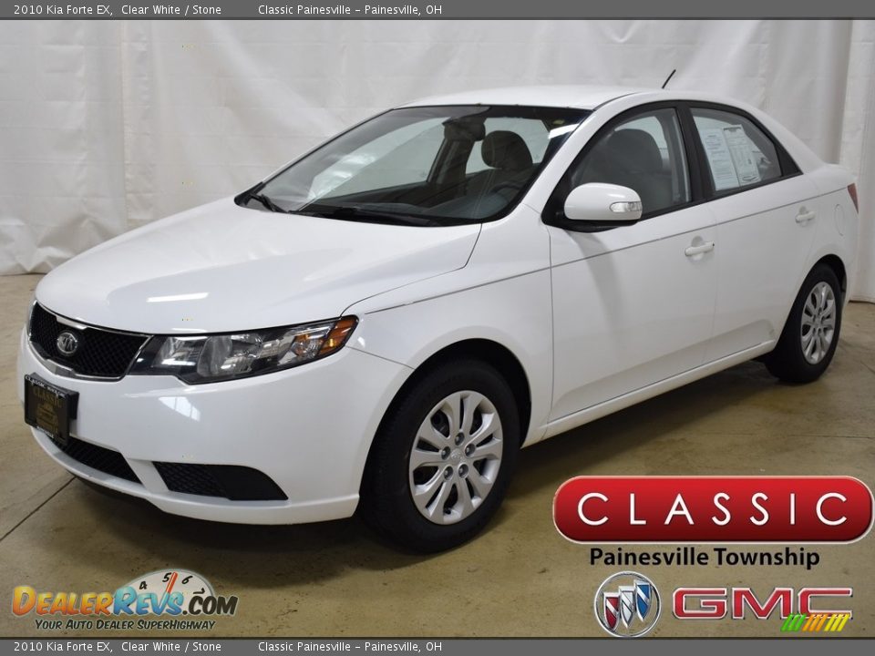 2010 Kia Forte EX Clear White / Stone Photo #1