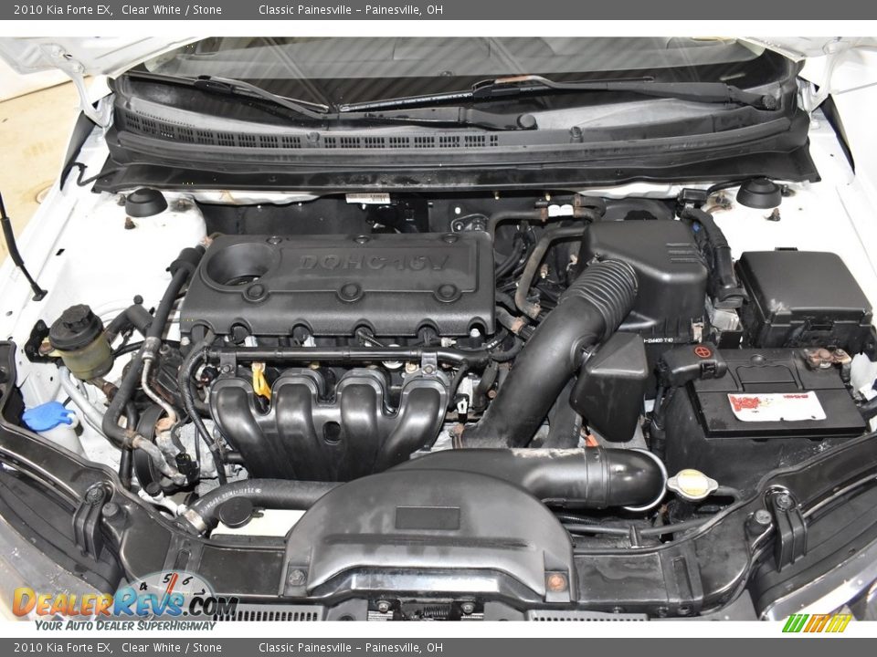 2010 Kia Forte EX Clear White / Stone Photo #6