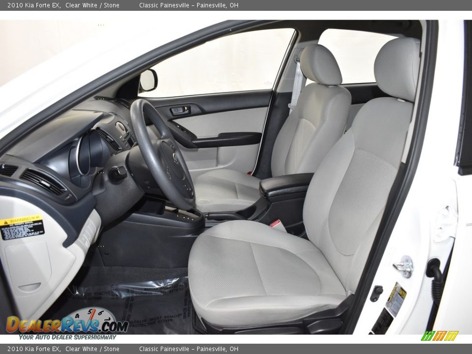 2010 Kia Forte EX Clear White / Stone Photo #7