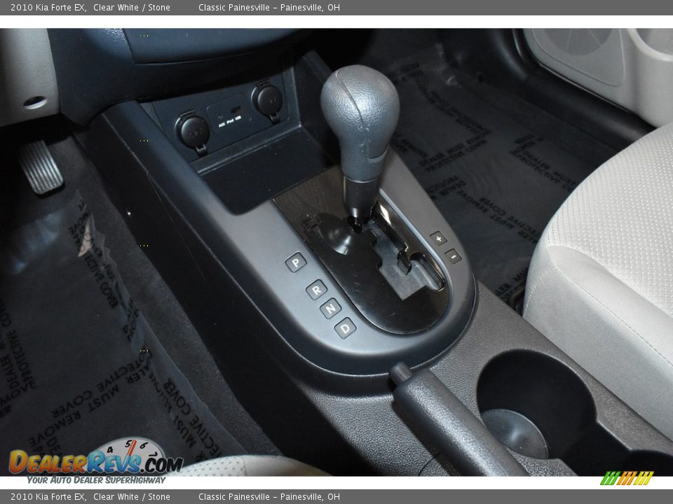 2010 Kia Forte EX Clear White / Stone Photo #13