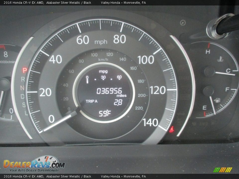 2016 Honda CR-V EX AWD Alabaster Silver Metallic / Black Photo #20