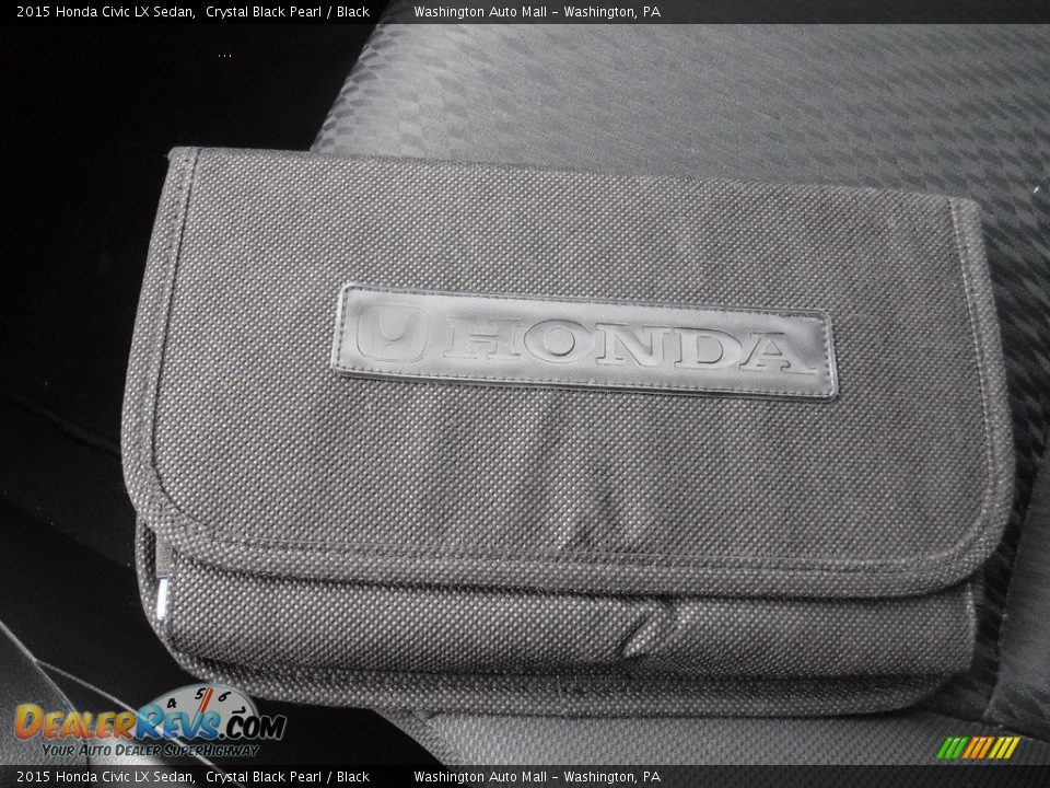 2015 Honda Civic LX Sedan Crystal Black Pearl / Black Photo #23