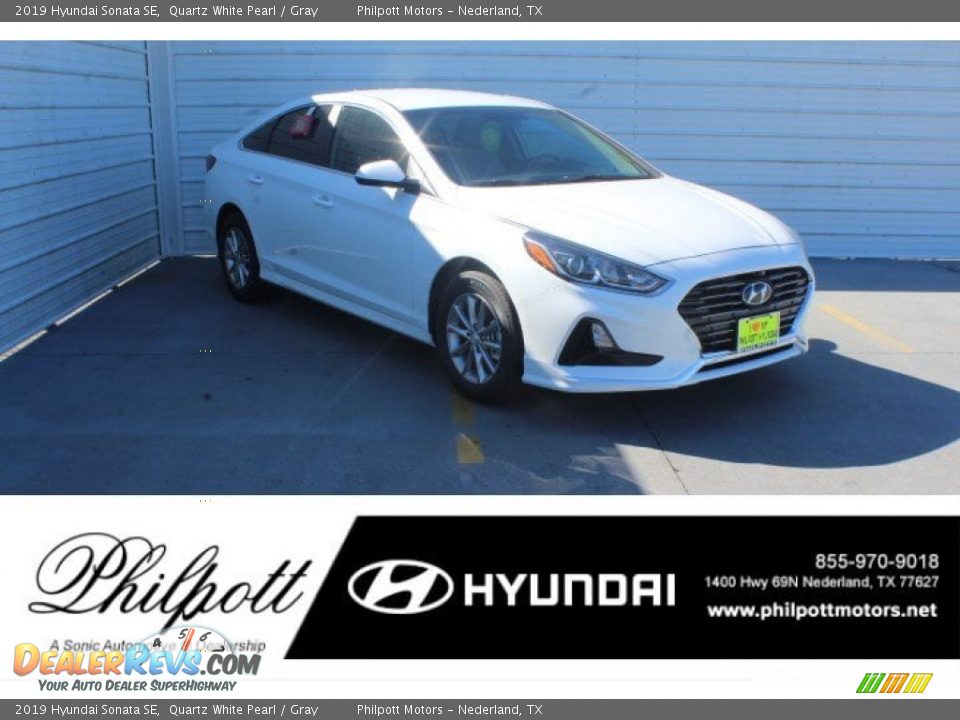 2019 Hyundai Sonata SE Quartz White Pearl / Gray Photo #1