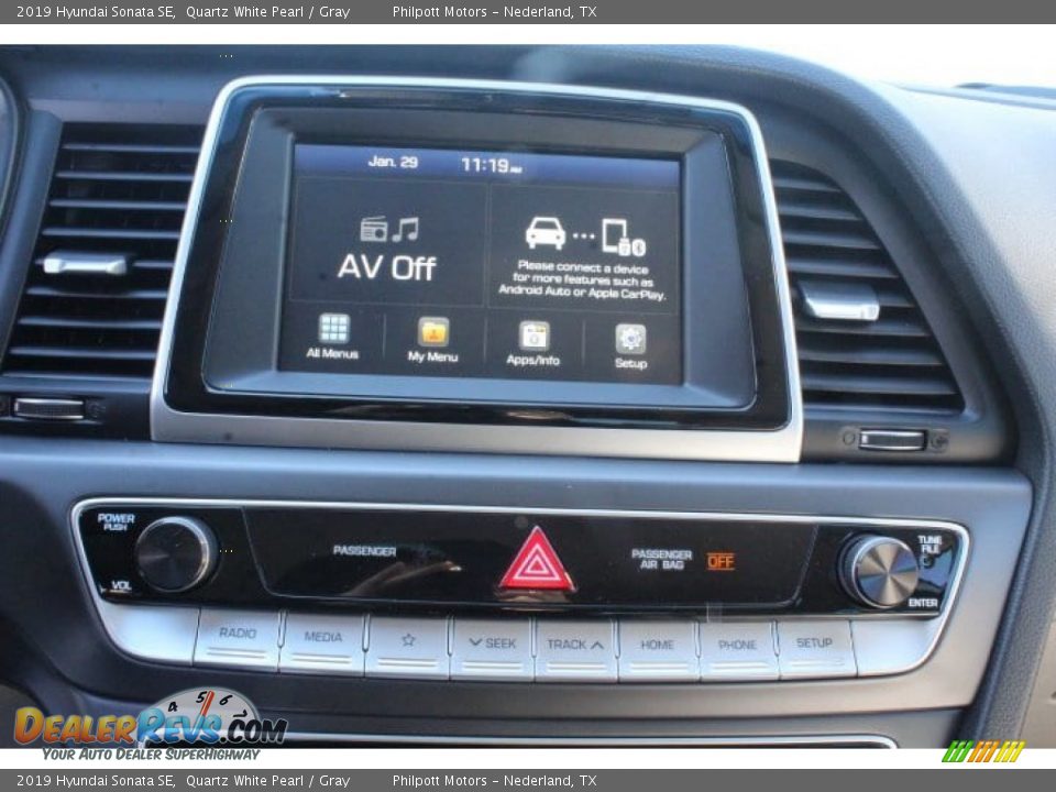 2019 Hyundai Sonata SE Quartz White Pearl / Gray Photo #11
