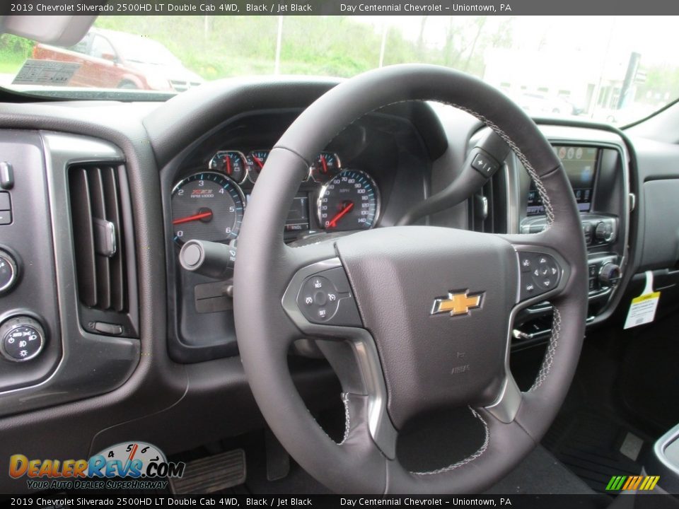 2019 Chevrolet Silverado 2500HD LT Double Cab 4WD Black / Jet Black Photo #14