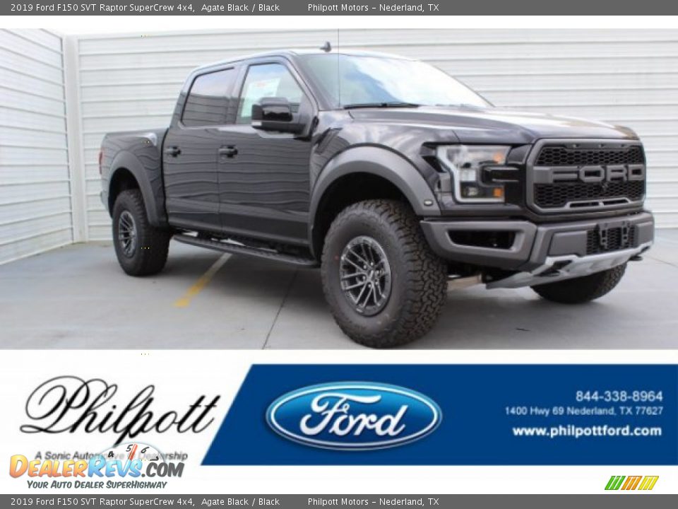 2019 Ford F150 SVT Raptor SuperCrew 4x4 Agate Black / Black Photo #1