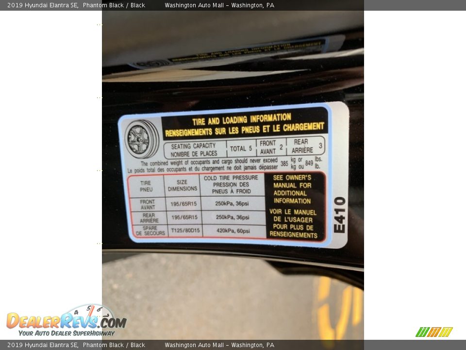 2019 Hyundai Elantra SE Phantom Black / Black Photo #14