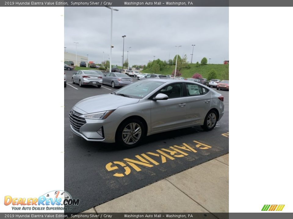 2019 Hyundai Elantra Value Edition Symphony Silver / Gray Photo #7