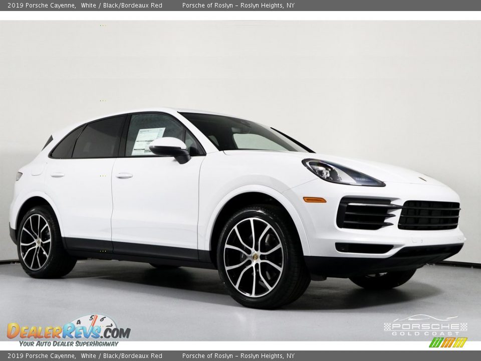 2019 Porsche Cayenne White / Black/Bordeaux Red Photo #1