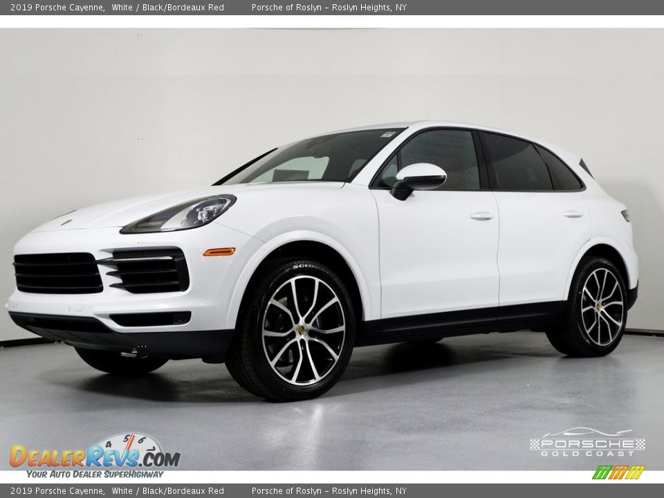 2019 Porsche Cayenne White / Black/Bordeaux Red Photo #3