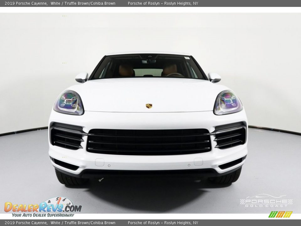 2019 Porsche Cayenne White / Truffle Brown/Cohiba Brown Photo #2