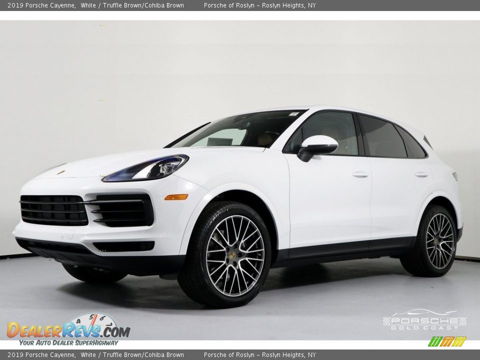 2019 Porsche Cayenne White / Truffle Brown/Cohiba Brown Photo #3