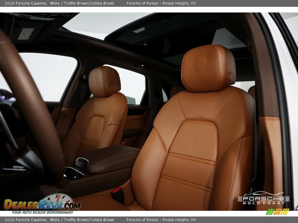 2019 Porsche Cayenne White / Truffle Brown/Cohiba Brown Photo #22