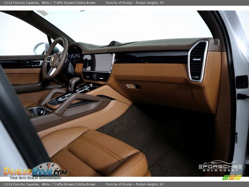 2019 Porsche Cayenne White / Truffle Brown/Cohiba Brown Photo #25