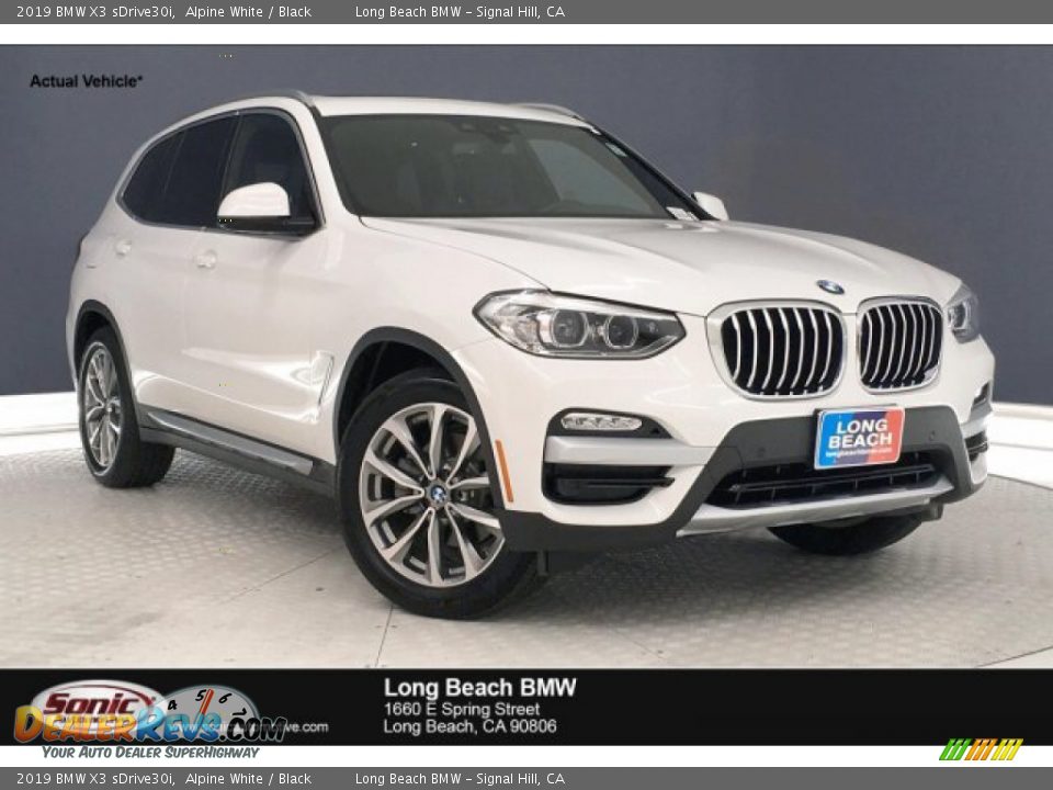 2019 BMW X3 sDrive30i Alpine White / Black Photo #1