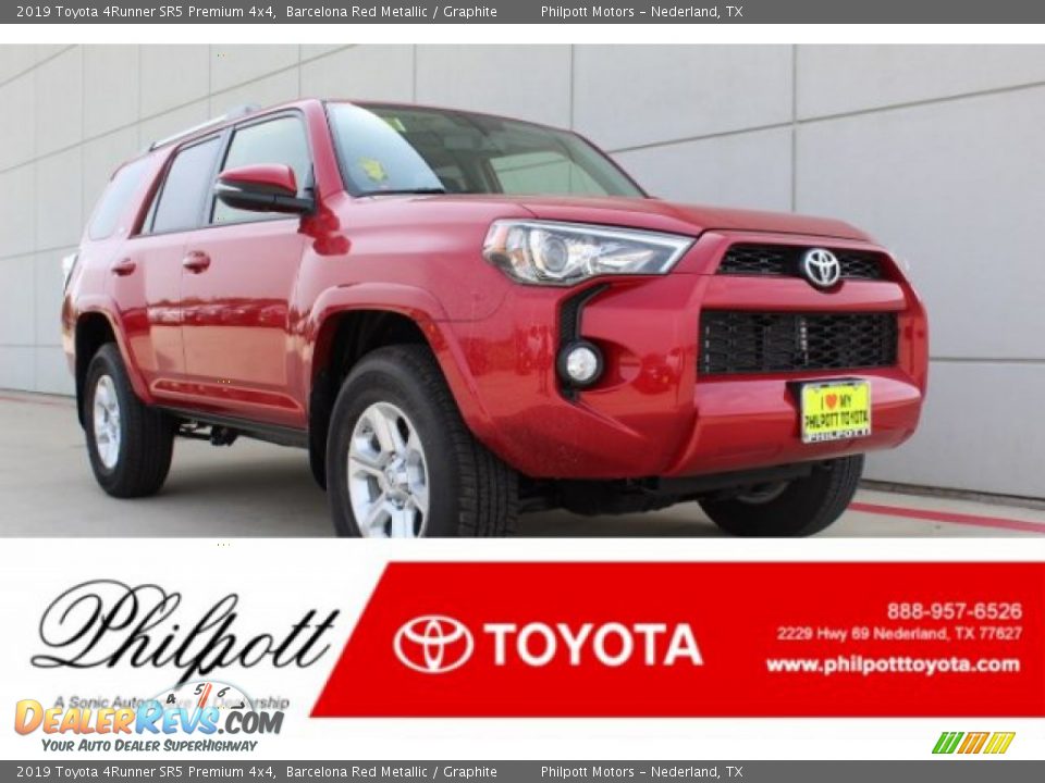 2019 Toyota 4Runner SR5 Premium 4x4 Barcelona Red Metallic / Graphite Photo #1
